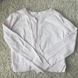 Girl light pink long sleeve cardigan